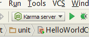 Webstorm Karma Server run